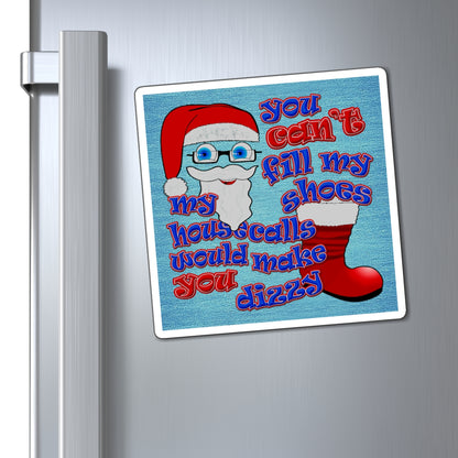 santa's shoes - Magnets - (faded blue)