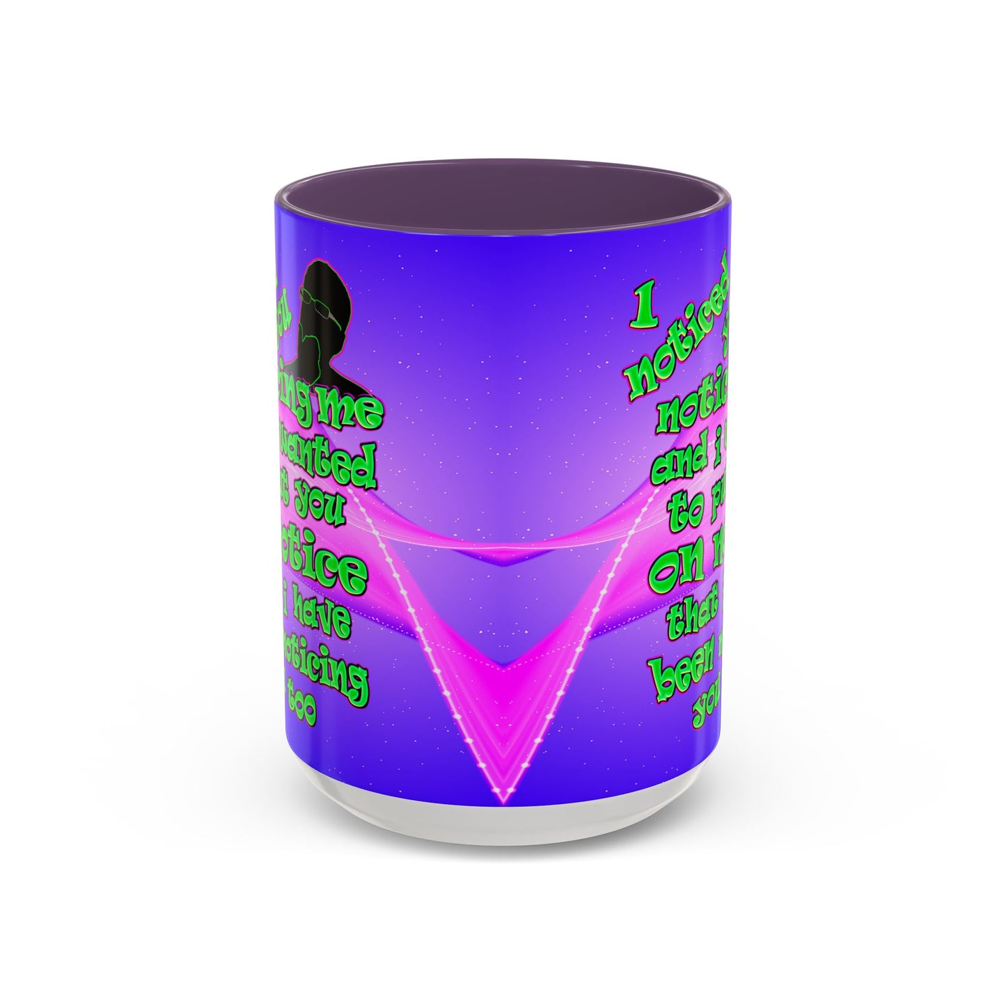 noticed you noticing - Accent Mug (purple-pink wave)