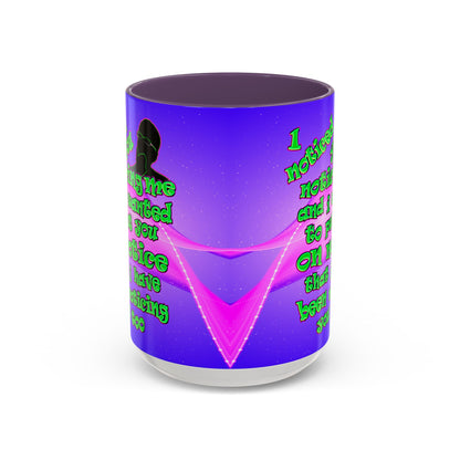 noticed you noticing - Accent Mug (purple-pink wave)