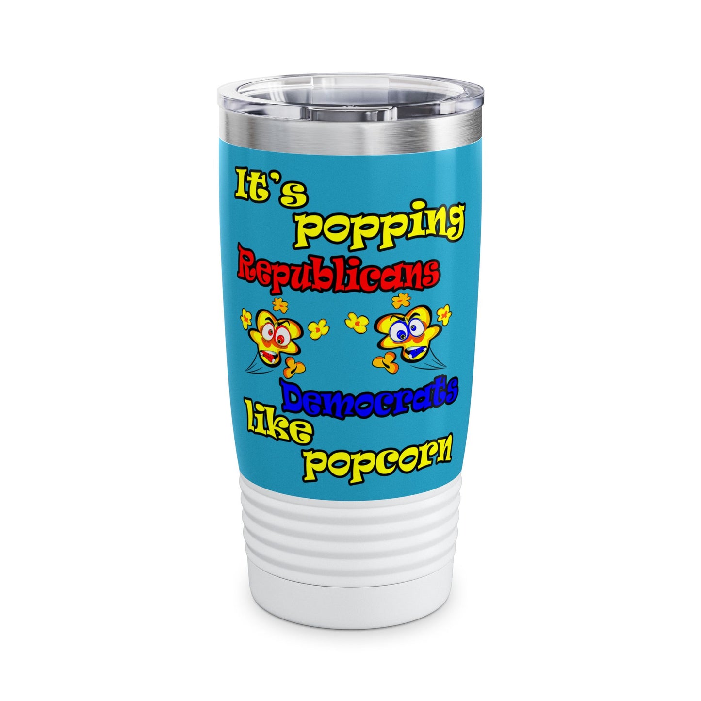 popping like popcorn - Ringneck Tumbler, 20oz (turquoise)