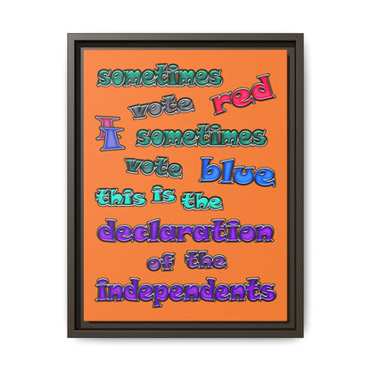declaration of the independents - framed canvas art (crusta)