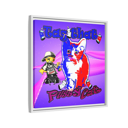 tag that - framed canvas art (purple-pink wave)