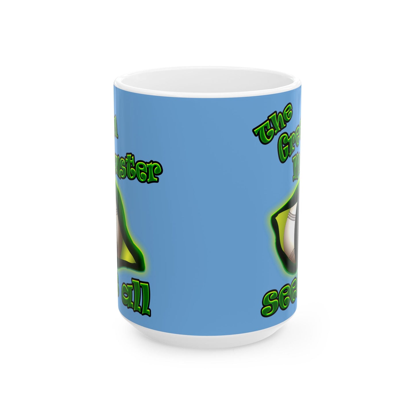 green monster - White Mug (light blue)
