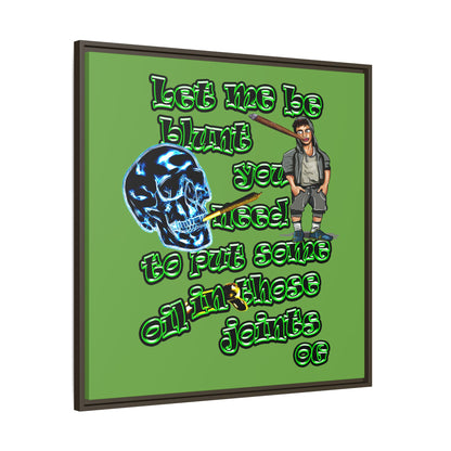 og - framed canvas art (green)