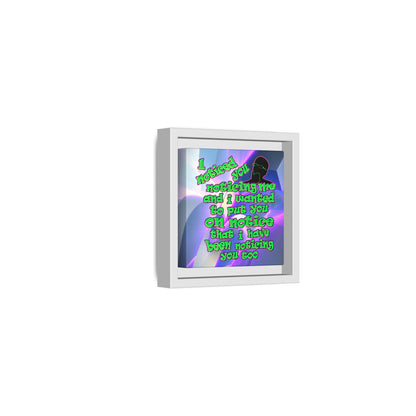 noticed you noticing - framed canvas art (grey-pink wave)