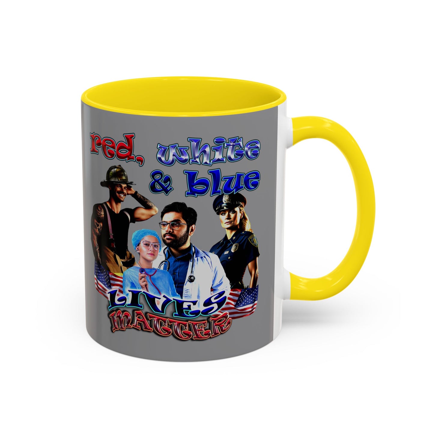 rw&b lives matter - Accent Mug (grey)
