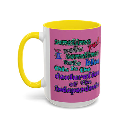 declaration of the independents - Accent Mug (light pink)