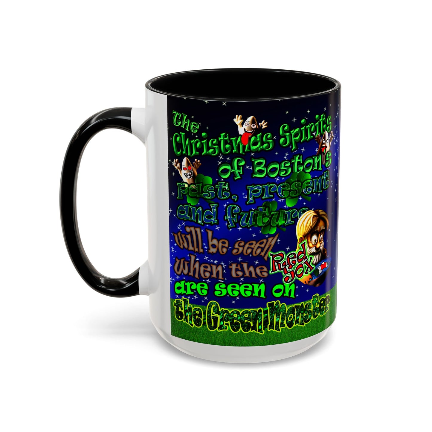 christmas spirits of boston - Accent Mug ('snoops' background)