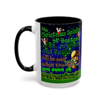 christmas spirits of boston - Accent Mug ('snoops' background)