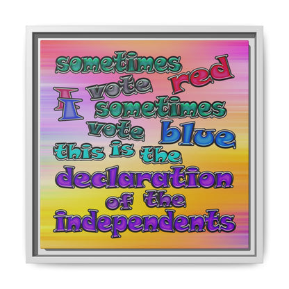 declaration of the independents - framed canvas art (color blur)