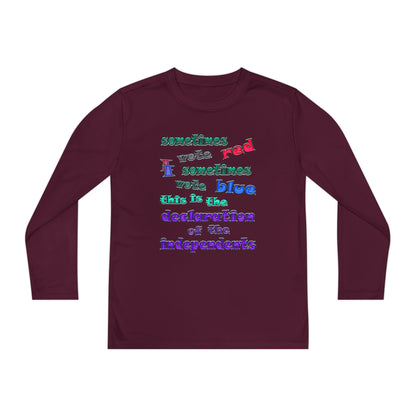 declaration of the independents - Youth Long Sleeve Competitor Tee