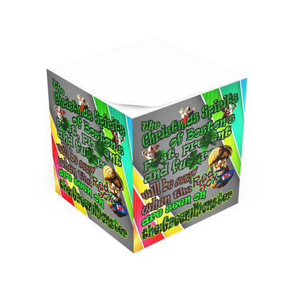 christmas spirits of boston - note cube (rainbow split)