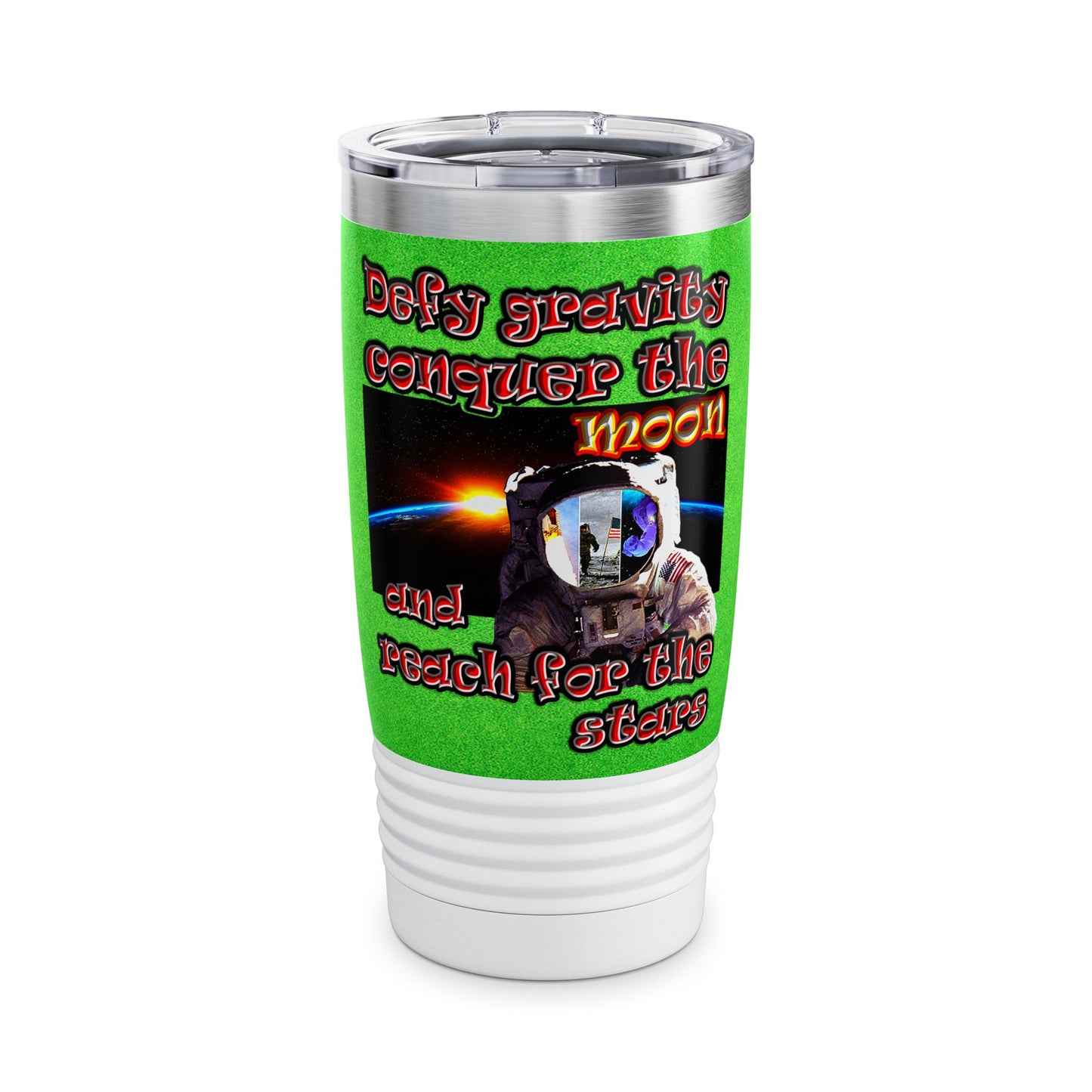 defy conquer reach - Ringneck Tumbler, 20oz (green turf)