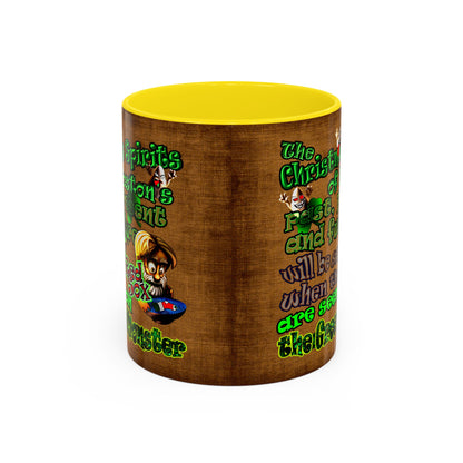 christmas spirits of boston - Accent Mug (brown papyrus)