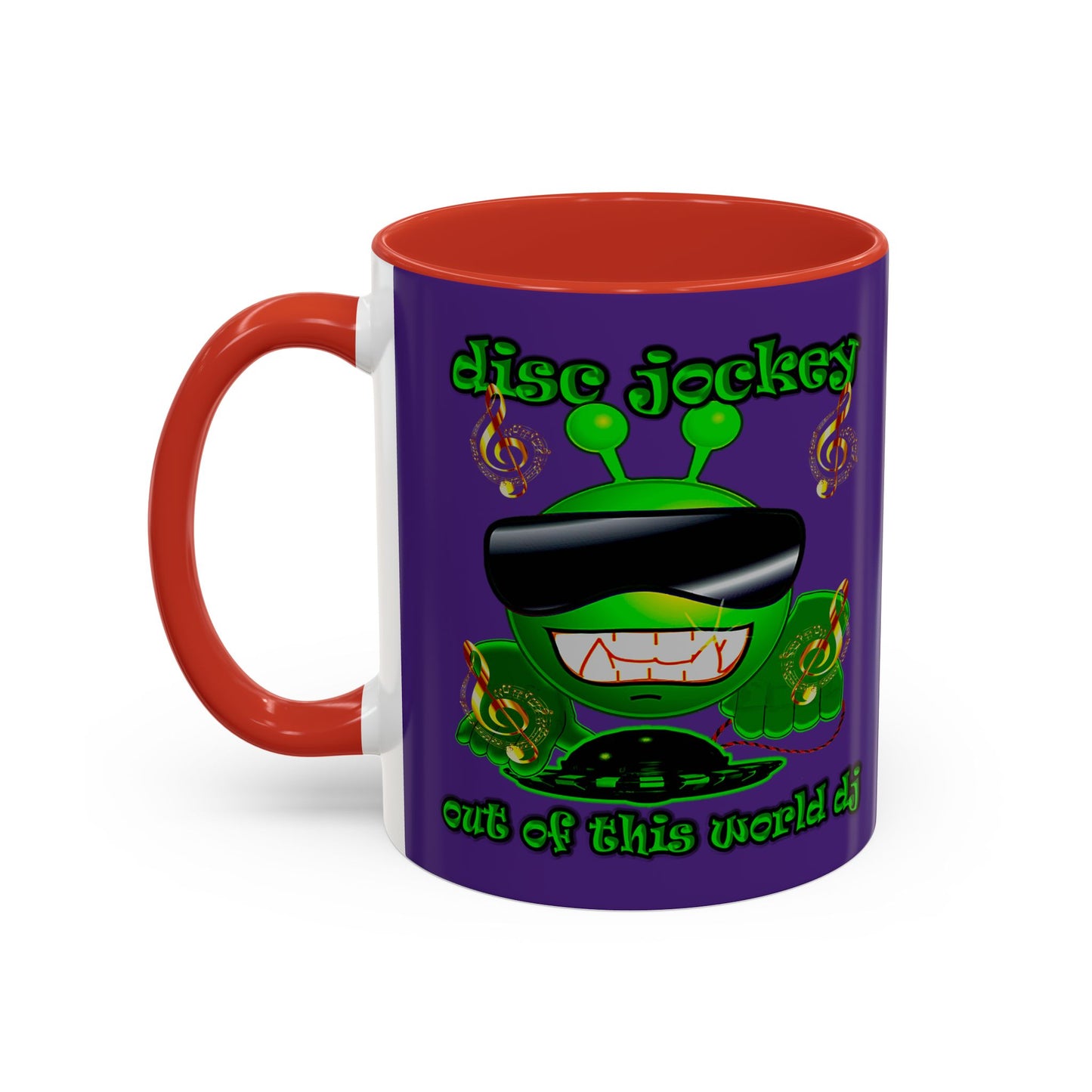 disc jockey - Accent Mug (purple)