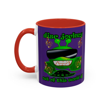 disc jockey - Accent Mug (purple)