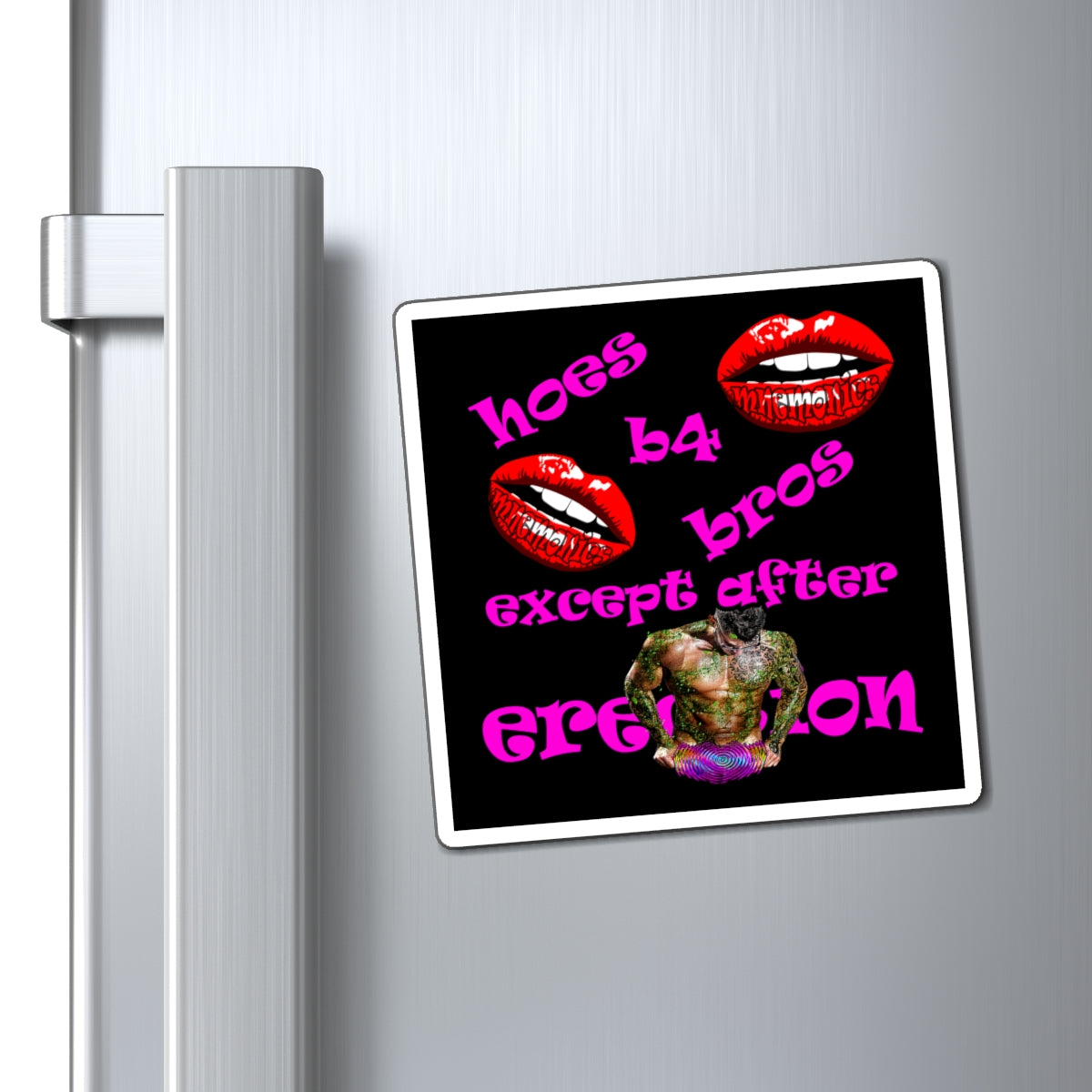 hoes b4 bros - Magnets - (black)