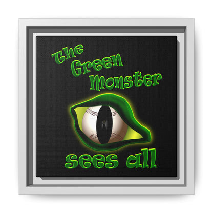 green monster - framed canvas art (black)