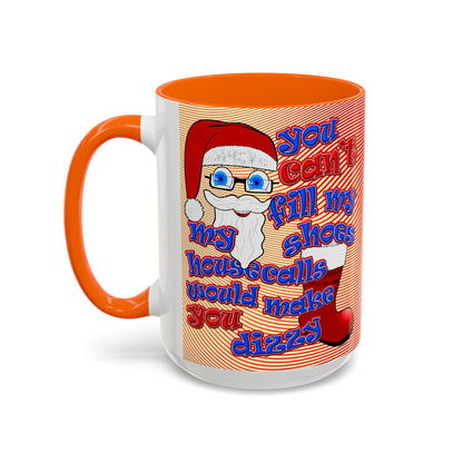 santa's shoes - Accent Mug (yellow-orange wave)