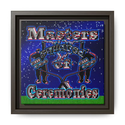 em cee squared - framed canvas art ('snoops' background)