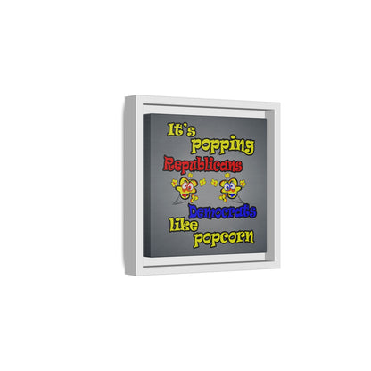 popping like popcorn - framed canvas art (grey-light grey)