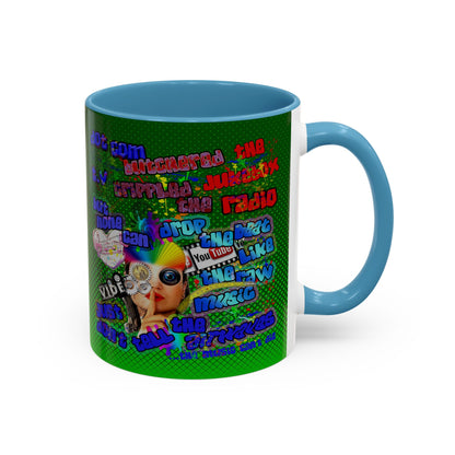 drop the beat - Accent Mug (logo green)