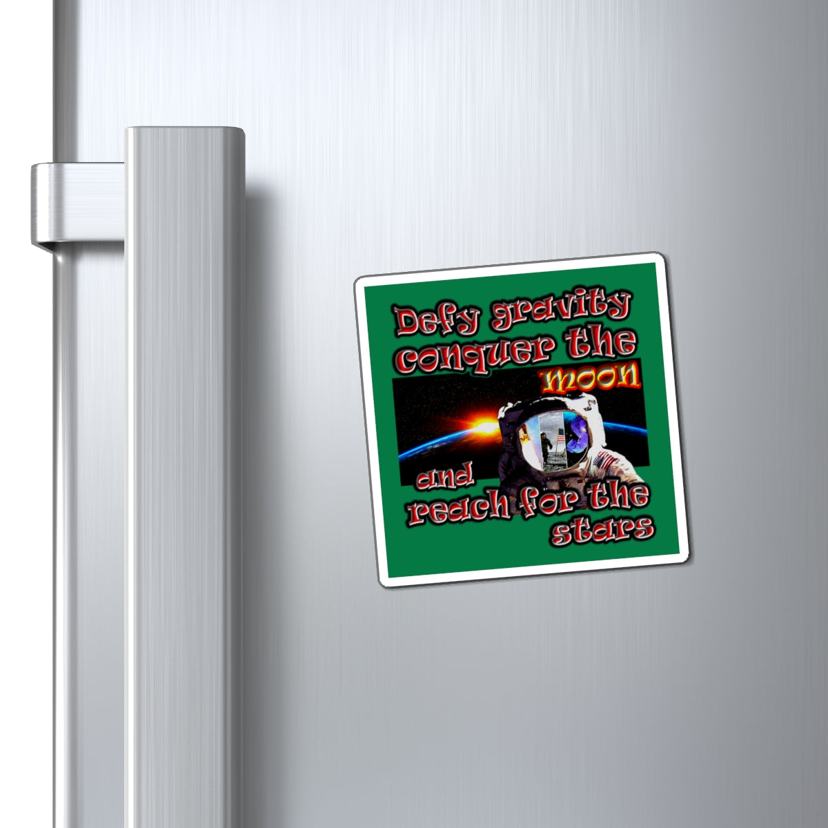 defy conquer reach - Magnets - (dark green)