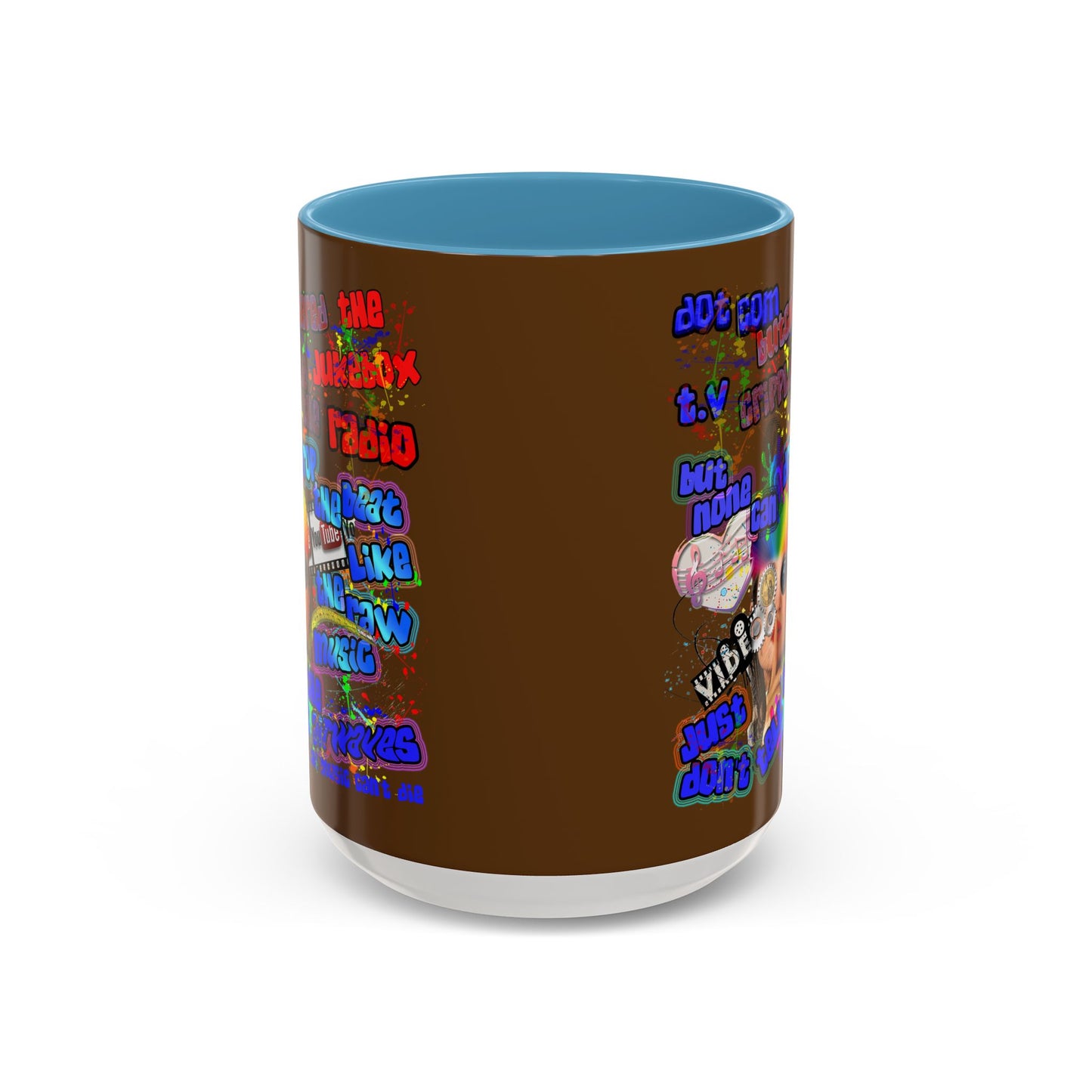 drop the beat - Accent Mug (brown)