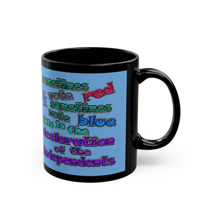 declaration of the independents - Black Mug (light blue)