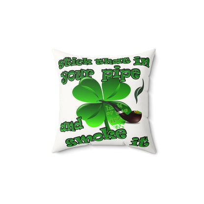 celtics logo - Faux Suede Square Pillow - (white)