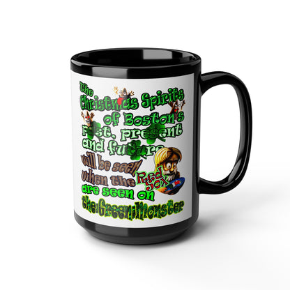 christmas spirits of boston - Black Mug (white)