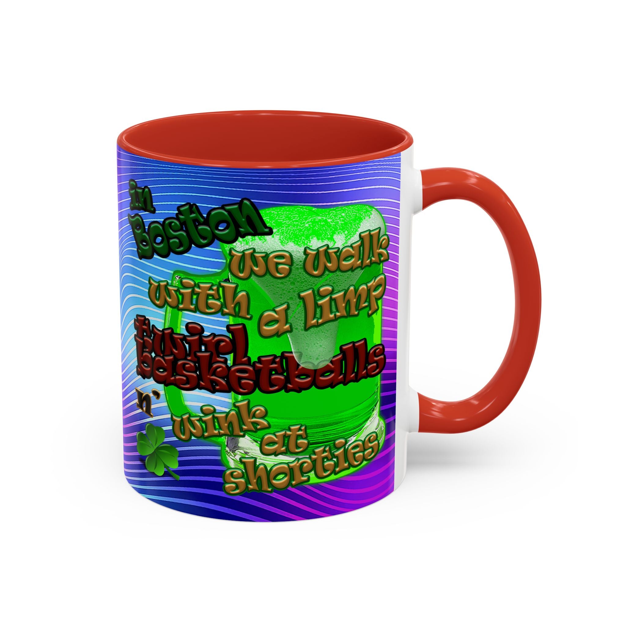 celtics logo - Accent Mug (purple wave)