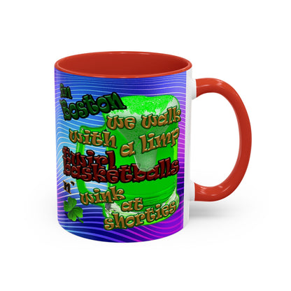 celtics logo - Accent Mug (purple wave)