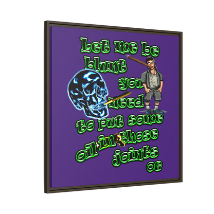 og - framed canvas art (purple)