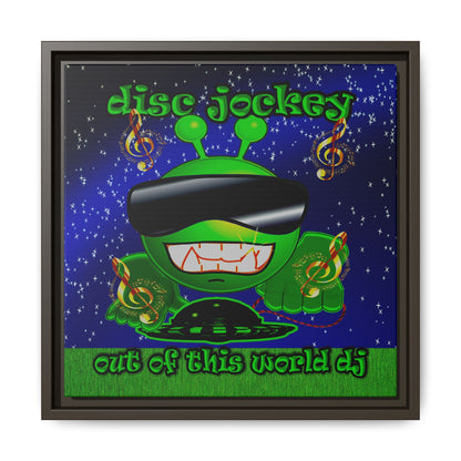 disc jockey - framed canvas art ('snoops' background)