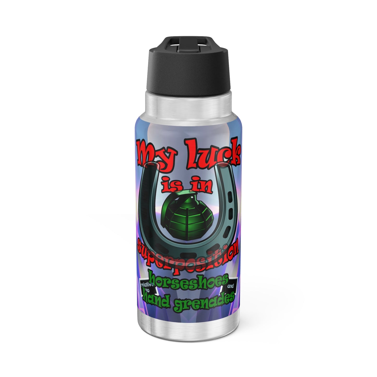 my luck - Gator Tumbler, 32oz  (grey-pink wave)