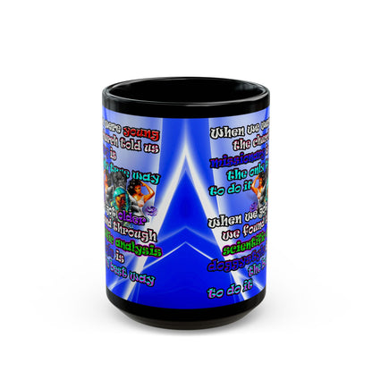 doggystyle - Black Mug (blue-white wave)