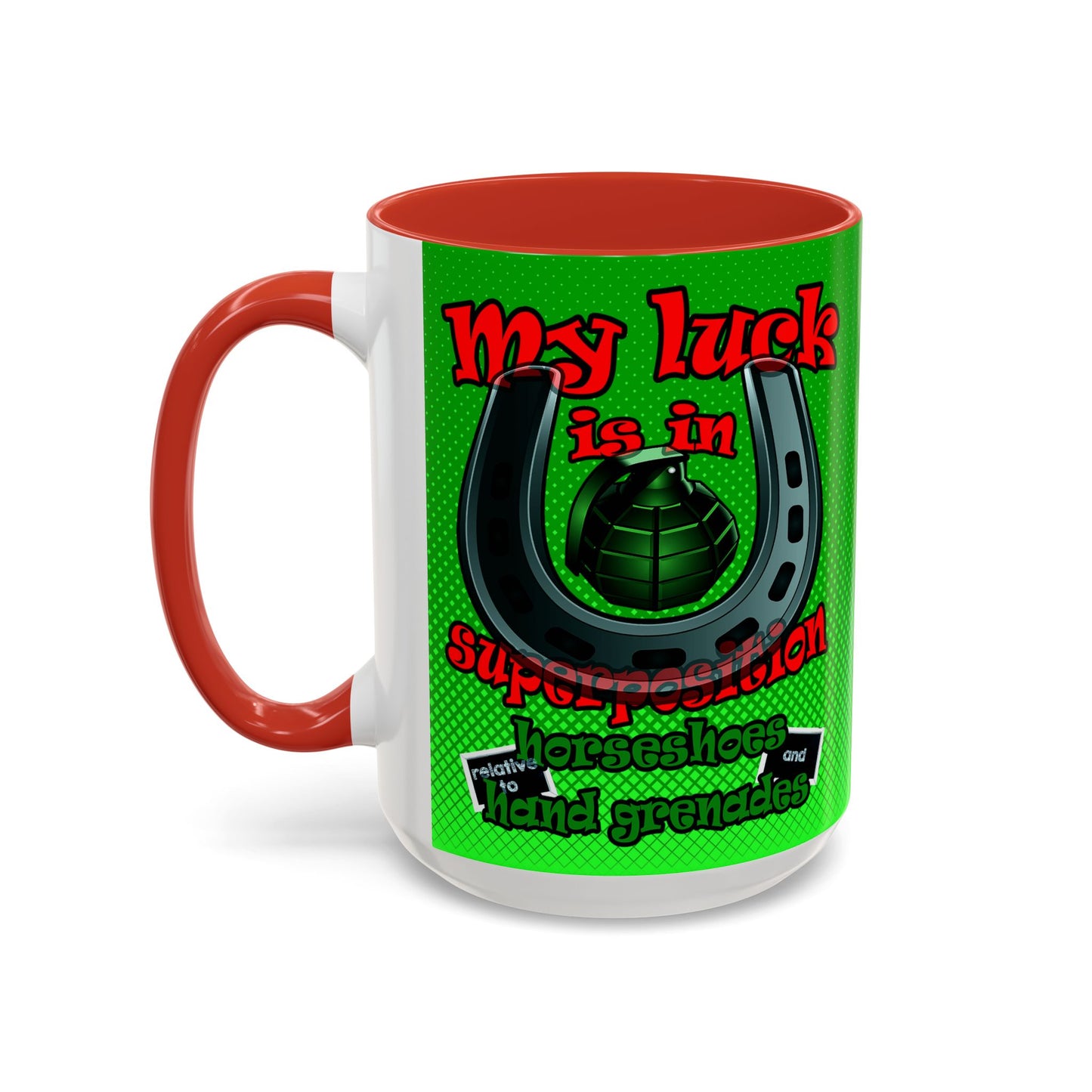 my luck - Accent Mug (logo green)