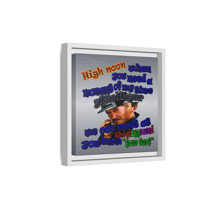 high noon - framed canvas art (brushed nickel)