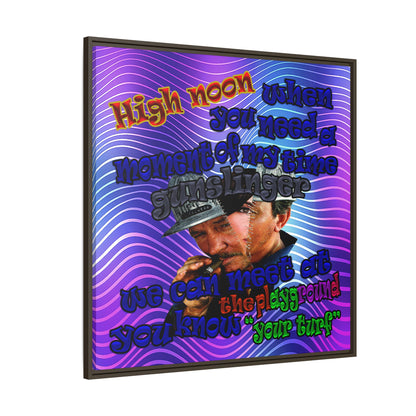 high noon - framed canvas art (purple wave)