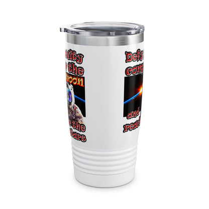 defy conquer reach - Ringneck Tumbler, 20oz (white)