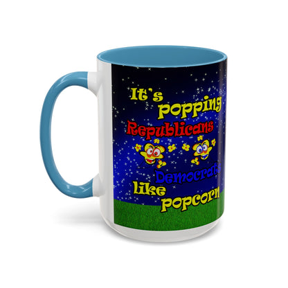 popping like popcorn - Accent Mug ('snoops' background)