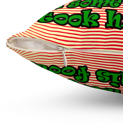 turtle race - Spun Polyester Square Pillow - (yellow-orange wave)