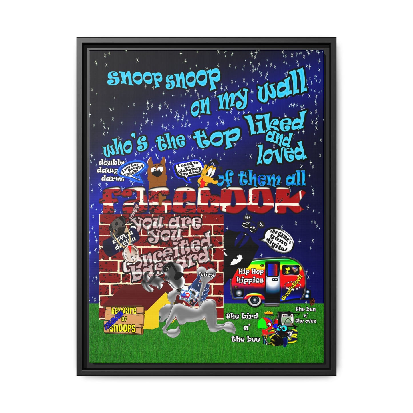 snoops - framed canvas art