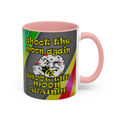 shoot the moon again - Accent Mug (rainbow split)