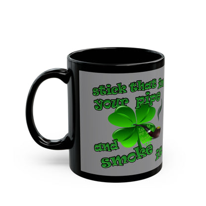 celtics logo - Black Mug (grey)