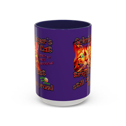 schrodinger's cat - Accent Mug (purple)