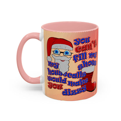 santa's shoes - Accent Mug (yellow-orange wave)