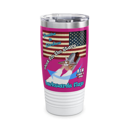 shoot for the stars - Ringneck Tumbler, 20oz (pink)