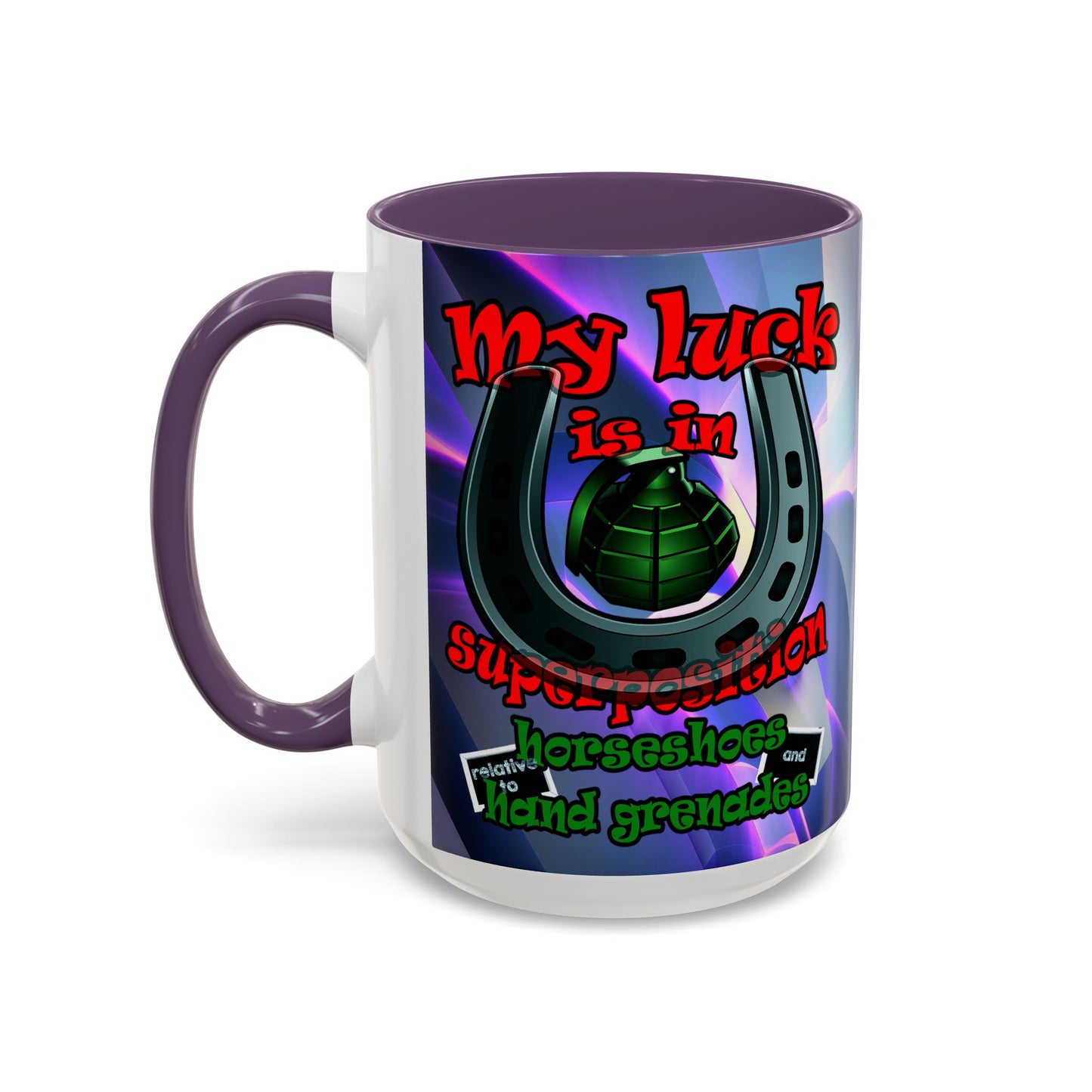 my luck - Accent Mug (grey-pink wave)